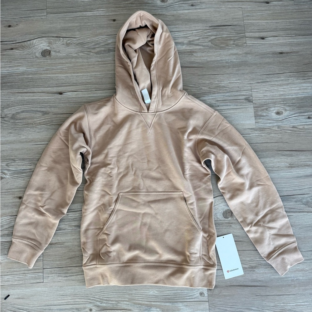 Lululemon Size 4 All Yours Hoodie Cotton Terry Beechwood Relaxed NWT Beige Tan